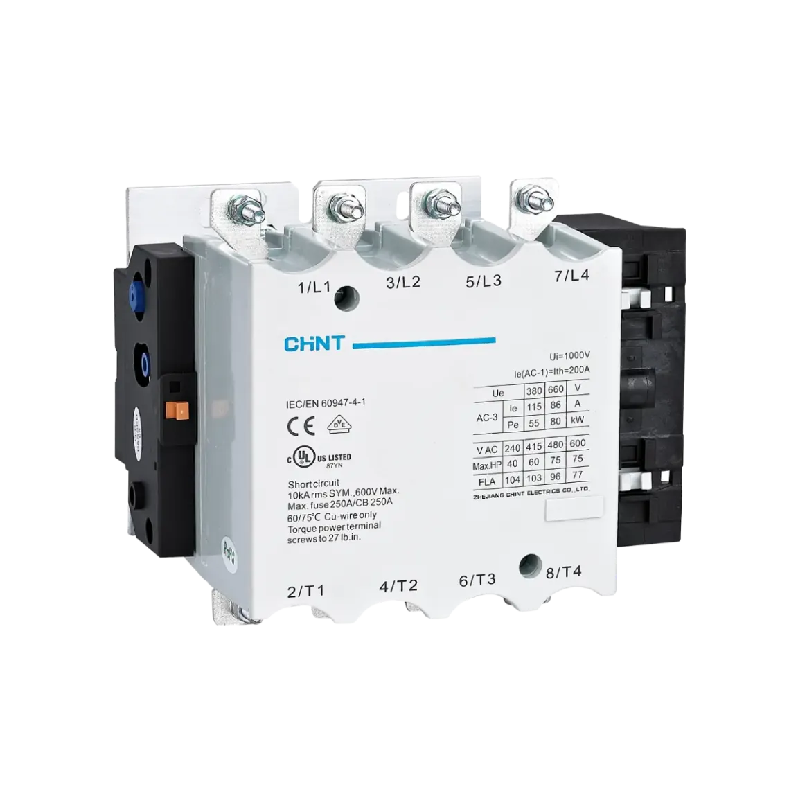 Chint 671401, Nc2 Serisi, 225 Amper, 110 Kw, 4 Kutuplu, 220 Volt Ac, Nc2-225m4 Kontaktör Chint 671401, Nc2 Serisi, 225 Amper, 110 Kw, 4 Kutuplu, 220 Volt Ac, Nc2-225m4 Kontaktör