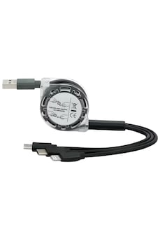 Alfais 6002 Usb To Type-c Micro Usb Lightning Çoklu Şarj Kablosu Universal Makaralı 3'ü 1 Arada Alfais 6002 Usb To Type-c Micro Usb Lightning Çoklu Şarj Kablosu Universal Makaralı 3'ü 1 Arada
