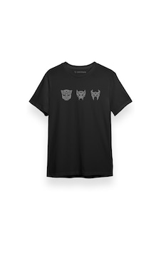 Transformers Rise Of The Beasts Icons Siyah Kısa Kol Erkek Tshirt 001 Transformers Rise Of The Beasts Icons Siyah Kısa Kol Erkek Tshirt 001