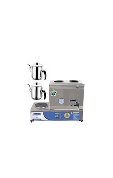 Platin 25 Litre Elektrikli Pleytli Çay Kazanı & Kahveci Kazanı & Kahve Ve Çay Ocağı-demlik li