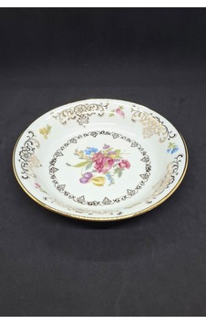 Elfenbein Porzellan Vintage Çukur Tabak 19x5 Cm Gri Elfenbein Porzellan Vintage Çukur Tabak 19x5 Cm Gri