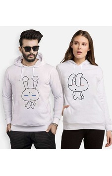 Tshirthane Sevimli Tavşan Sevgili Kombinleri Kapüşonlu Kombini Tshirthane Sevimli Tavşan Sevgili Kombinleri Kapüşonlu Kombini