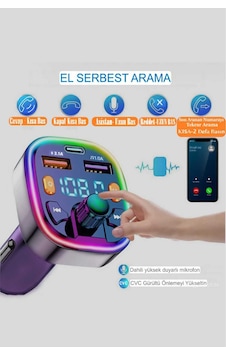 Bluetooth Araç Kiti Araç Fm Transmitter Usb Type-c Mp3 Sd Kart Flash Için Uygun Pd Çakmaklık Girişli - 829443470
