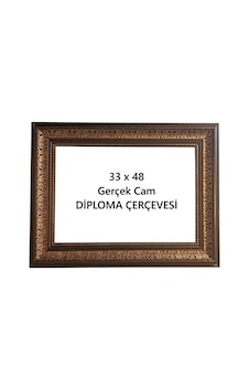 Diploma Çerçevesi Dekoratif 33 X 48 Kahve Rengi Gold Gerçek Cam Çerçeve Kahverengi Gold Diploma Çerçevesi Dekoratif 33 X 48 Kahve Rengi Gold Gerçek Cam Çerçeve Kahverengi Gold