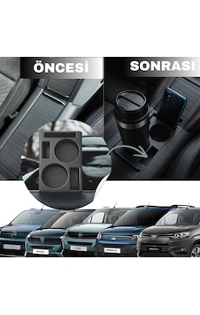 2019-2026 Model Rifter-berlingo-combo-doblo Uyumlu Orta Konsol İçin Premium Bardaklık