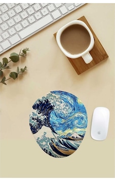Van Gogh Starry Night The Great Wave Kanagawa Desenli Bilek Destekli Mouse Pad Mousepad Van Gogh Starry Night The Great Wave Kanagawa Desenli Bilek Destekli Mouse Pad Mousepad