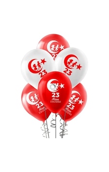 Pastel 23 Nisan Baskılı Balon - 15 Adet Beyaz - Kırmızı Pastel 23 Nisan Baskılı Balon - 15 Adet Beyaz - Kırmızı