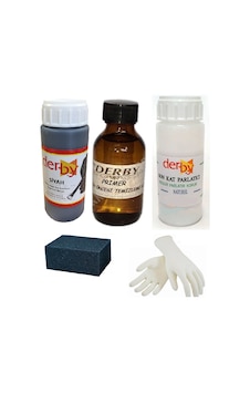 Derby 100 Ml Deri-Koltuk-Mont Boyası Set Naturel-Siyah