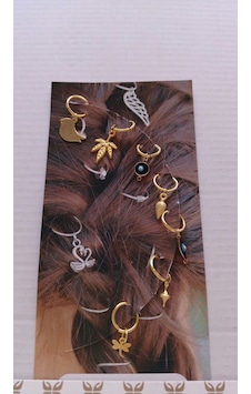 Saç Küpesi.Saç Yüzüğü.Hairringa.Hairpearcing Skp10101 Altın Saç Küpesi.Saç Yüzüğü.Hairringa.Hairpearcing Skp10101 Altın