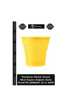 Premium Piknik Ürünü Okul Eşyası Doğum Günü Plastik Bardak 25 Li Sarı Premium Piknik Ürünü Okul Eşyası Doğum Günü Plastik Bardak 25 Li Sarı
