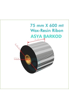 75 Mm X 600 Mt Wax Resin Ribon