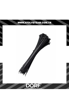Tork Kablo Bağı -Cırt Kelepçe - Siyah - 370 X 3.6 - 100 Lü Paket