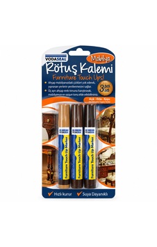 3pcs Mobilya Rötuş Kalem Set Açık - Orta - Koyu Kahverengi 5690