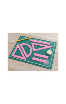 Alvera Geometri Cetvel Seti 3d Baskı Iletki, Gönye Ve Ölçüm Araçları - Pembe Alvera Geometri Cetvel Seti 3d Baskı Iletki, Gönye Ve Ölçüm Araçları - Pembe