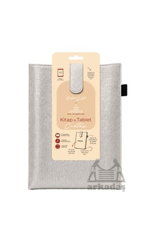 Yeni Nesil Kitap Ve Tablet Çantası - Özel Deri Dokulu Gümüş Ephesus Yayınları