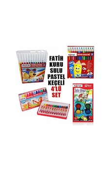 Fatih Kuru. Sulu. Pastel Boya Ve Keçeli Kalem Seti 4 Parça