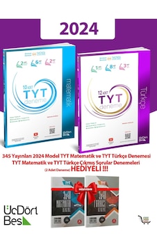 345-2024 Model Tyt Matematik Ve Türkçe Denemesi 2 Adet Deneme Hediyeli
