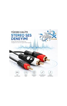 Px-aux3r 3 Metre 3.5mm Aux To 2 Rca Ses Kablosu, Telefon Laptop Pc Tablet Ses Çıkışını Amfi Hoparlör Tv Ses Sistemine Bağlama Kablosu, Kırmızı Beyaz Rca Stereo Audio Kablo