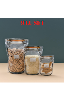 Klips Desenli Kavanoz Görünümlü Kilitli Doypack Saklama Poşeti 9 Adet 3 Büyük 1000ml 3 Orta 700ml 3 Küçük 200ml Klips Desenli Kavanoz Görünümlü Kilitli Doypack Saklama Poşeti 9 Adet 3 Büyük 1000ml 3 Orta 700ml 3 Küçük 200ml