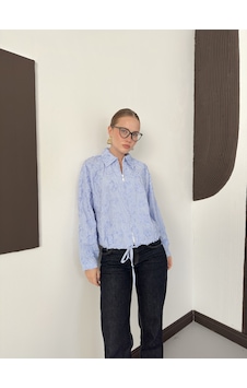 Verymoda Kabartma Motifli Fermuarlı Ceket F2150 Mavi Verymoda Kabartma Motifli Fermuarlı Ceket F2150 Mavi