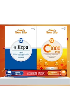 New Life 4 Hepa 30 Kapsül + C 1000 Plus 30 Tablet New Life 4 Hepa 30 Kapsül + C 1000 Plus 30 Tablet