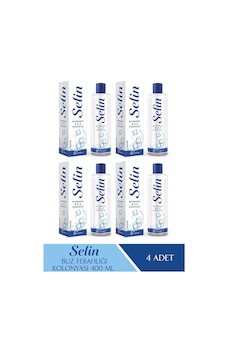 Selin Parfümlü Kolonya Buz Ferahlığı 400 Ml 4'Lü Set