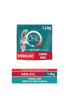 Purina One Sığır Etli Kısırlaştırılmış Kedi Maması 1,4 Kg Purina One Sığır Etli Kısırlaştırılmış Kedi Maması 1,4 Kg
