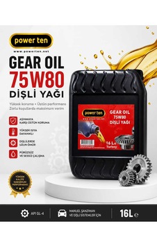 Power Ten Gear Oıl 70W-80 Dişli Yağı 16 L Power Ten Gear Oıl 70W-80 Dişli Yağı 16 L