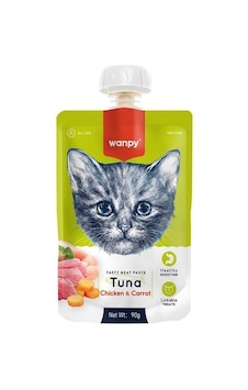 Wanpy Taze Ton Balık Tavuk Kedi Et Ezmesi 90 Gr Wanpy Taze Ton Balık Tavuk Kedi Et Ezmesi 90 Gr