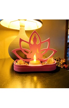 3d Baskı Lotus Buda Mumluk - Dekoratif Tealight Mumluk-pembe Çok Renkli 3d Baskı Lotus Buda Mumluk - Dekoratif Tealight Mumluk-pembe Çok Renkli