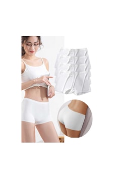 Royaleks 4 Adet Kadın Dikişsiz Görünmez İz Yapmaz Mini Şort Boxer Beyaz Royaleks 4 Adet Kadın Dikişsiz Görünmez İz Yapmaz Mini Şort Boxer Beyaz