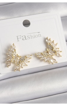 Pirinç Gold Renk Zirkon Taşlı Kelebek Model Kadın Küpe -kp-1501 Çok Renkli Pirinç Gold Renk Zirkon Taşlı Kelebek Model Kadın Küpe -kp-1501 Çok Renkli