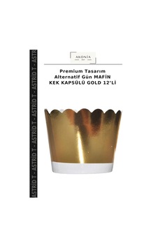 Premium Tasarım Alternatif Gün Mafin Kek Kapsülü Gold 12 Li Premium Tasarım Alternatif Gün Mafin Kek Kapsülü Gold 12 Li