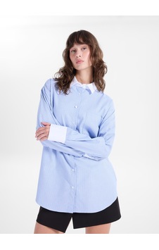 Fabrika Mavi Kadın Regular Fit Çizgili Gömlek F6wl-gml0108 Mavi-Beyaz Fabrika Mavi Kadın Regular Fit Çizgili Gömlek F6wl-gml0108 Mavi-Beyaz