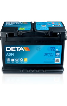 Deta 12v 72 Ah 760a Agm Start-stop Akü Deta 12v 72 Ah 760a Agm Start-stop Akü