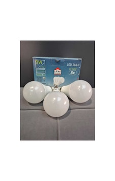 3lü Led Ampul 9 Watt Beyaz Işık E27 Duy Uyumlu Tasarruflu 3lü Led Ampul Ev Ofis Tavan Aydınlatma