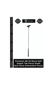 Premium Gb-10 Black Golf Sopası Tek Parça Siyah Açık Hava Antrenman Vuruş
