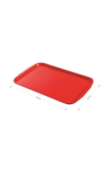 Plastik Servis Tepsisi 5'li Kırmızı Sku: Smg8690010564337 Açık Mavi