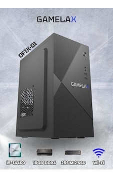Gamelax OFIX-01 i5-14400 16 GB 256 GB M.2 SSD Free Dos Masaüstü Bilgisayar