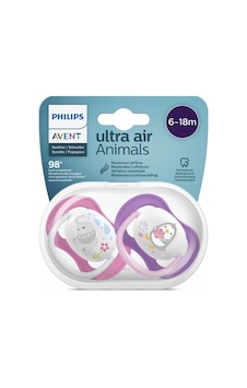 Philips Avent Ultra Air Animals 2li Desenli Emzik 6-18 Ay - Kız Çok Renkli Philips Avent Ultra Air Animals 2li Desenli Emzik 6-18 Ay - Kız Çok Renkli