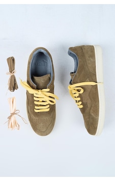 Krahe Zeus Erkek Hakiki Deri El Boyamalı Bağcık Ve İki Yedek Bağcıklı Haki Sneakers Krahe Zeus Erkek Hakiki Deri El Boyamalı Bağcık Ve İki Yedek Bağcıklı Haki Sneakers