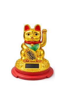 Güneş Enerjili Pati Salayan Şans Kedisi Maneki Neko Çok Renkli Güneş Enerjili Pati Salayan Şans Kedisi Maneki Neko Çok Renkli