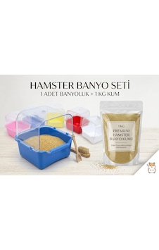 Hamster Banyo Kumu 1 Kg. Ve Banyo Kabı Kemirgen Kumu Seti Hamster Banyo Kumu 1 Kg. Ve Banyo Kabı Kemirgen Kumu Seti
