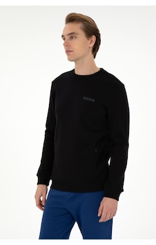 U.S. Polo Assn. Erkek Regular Fit Bisiklet Yaka Siyah Sweatshirt 50292362-VR046