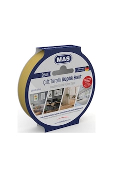 MAS ÇİFT TARAFLI KÖPÜK BANT 25MM X 5M 2644 MAS ÇİFT TARAFLI KÖPÜK BANT 25MM X 5M 2644