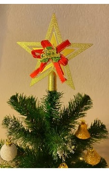 Ağacı Yıldızı Kurdelalı Merry Christmas Yazılı Yılbaşı Süsü Diğer Ağacı Yıldızı Kurdelalı Merry Christmas Yazılı Yılbaşı Süsü Diğer