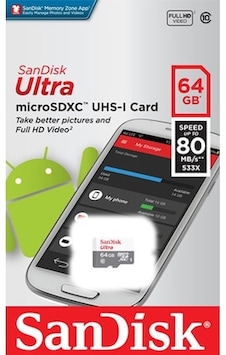 Sandisk Ultra 64Gb Microsd 80Mbs Kart Sandisk Ultra 64Gb Microsd 80Mbs Kart