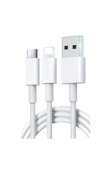 Winex SX21C 2in1 5A 120W UsbA to Type-C ve Lightning Hızlı Data ve Şarj Kablosu Winex SX21C 2in1 5A 120W UsbA to Type-C ve Lightning Hızlı Data ve Şarj Kablosu