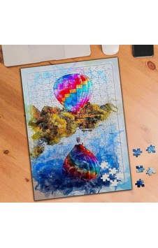 Uçan Hava Balonu Boyama Sanatı 240 Parça Puzzle Yapboz-75014