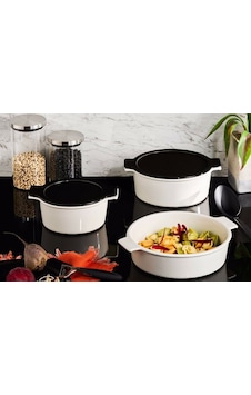 Porland Cookland Isıya Dayanıklı Siyah Tencere Takımı 6 Parça